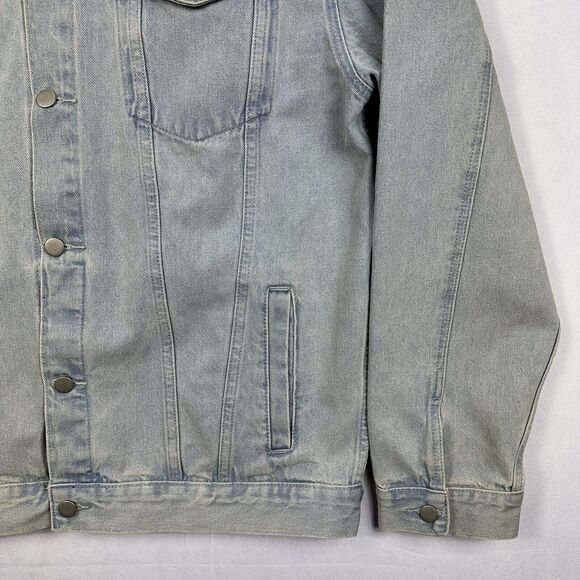 Pance News Denim Trucker Jacket Womens 3XL Light Blue Embroidered Elephant Rare‎ - Picture 3 of 12